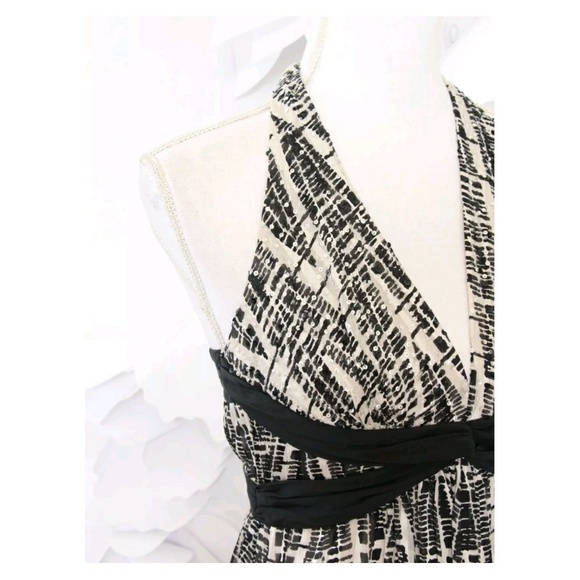 BCBG Long Sequin Evening Dress 2 Silk Halter Prom - Picture 4 of 5